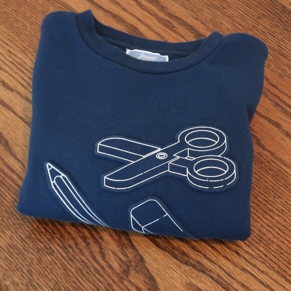 Jacadi Boys Navy fleece lined sweatshirt, size 4 - Picture 6 of 8